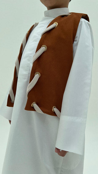 Amraya in caramel - Boys Vest