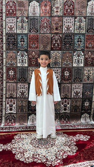 Amraya in caramel - Boys Vest