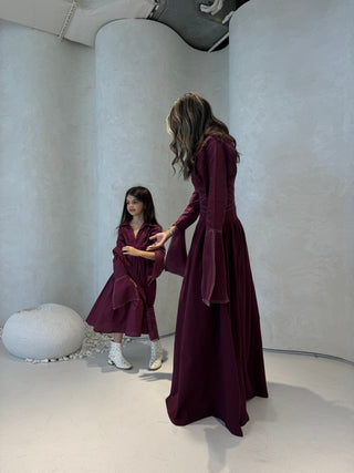 Narciso Girl Kids-Burgundy