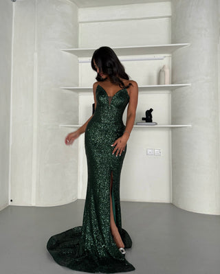 Talia gown emerald