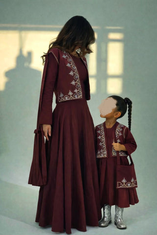 Yara in Burgundy - Made for Little Girls