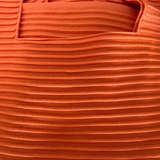 Orange Ribbed Top