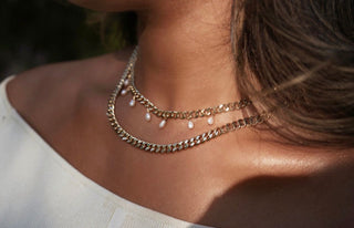 Pearls Cuban Link Necklace