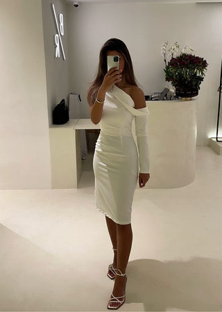Paris II - White فستان سهرة قصير